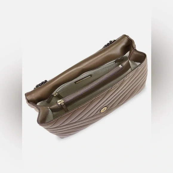 Tory Burch Taupe Quilted Shoulder Bag - Picture 2 of 16